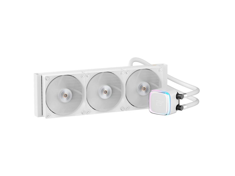 Система жидкостного охлаждения/ Water Cooling System Ocypus Iota L36 WH (300W, 360mm, White, ARGB Pump, Fans: 3x120mm, 77CFM, 2000RPM/ Pump height 65mm, 27dBA, 3100RPM, Rad thickness 27mm/ S: 1851, 1700, 1200, 115X, AM5, AM4)
