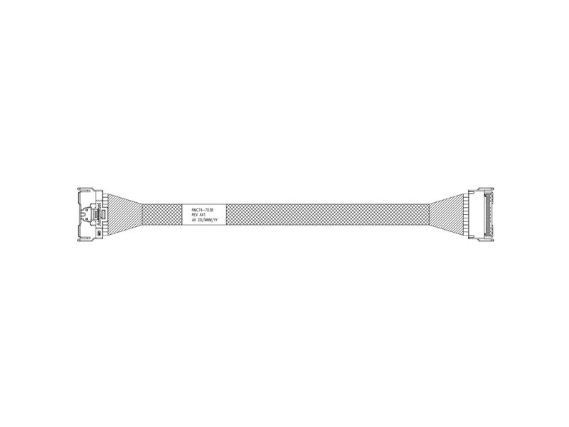 Кабель Amphenol RMC74-7038 Cable MCIO x8 74P (прямой)  -TO-  MCIO x8 74P (прямой) , 85 Ohm, L:80cm
