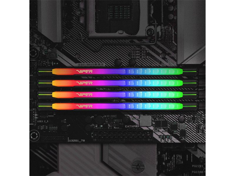 Память DDR4 2x32GB 3200MHz Patriot PVSR464G320C8K Viper Steel RGB RTL Gaming PC4-25600 CL18 DIMM UDIMM 288-pin 1.35В dual rank с радиатором Ret