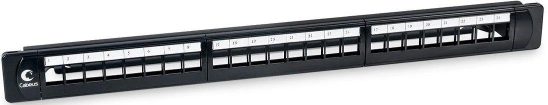 Патч-панель наборная Cabeus PLB-24 19" 1U 24xKeystone UTP