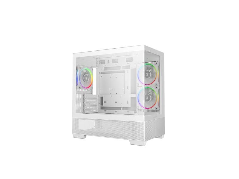 корпус Deepcool CG380 3F WH без БП, боковое окно (панорама), 3x120mm ARGB PWM вентилятора, белый, mATX (R-CG380-WHAGM3-G)