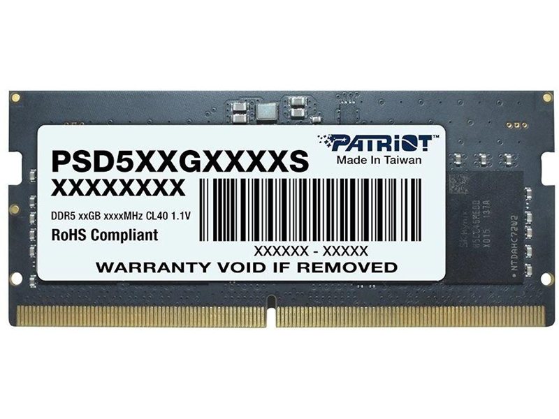 Память DDR5 16GB 5600MHz Patriot PSD516G560081S Signature RTL PC5-44800 CL46 SO-DIMM 262-pin 1.1В single rank Ret