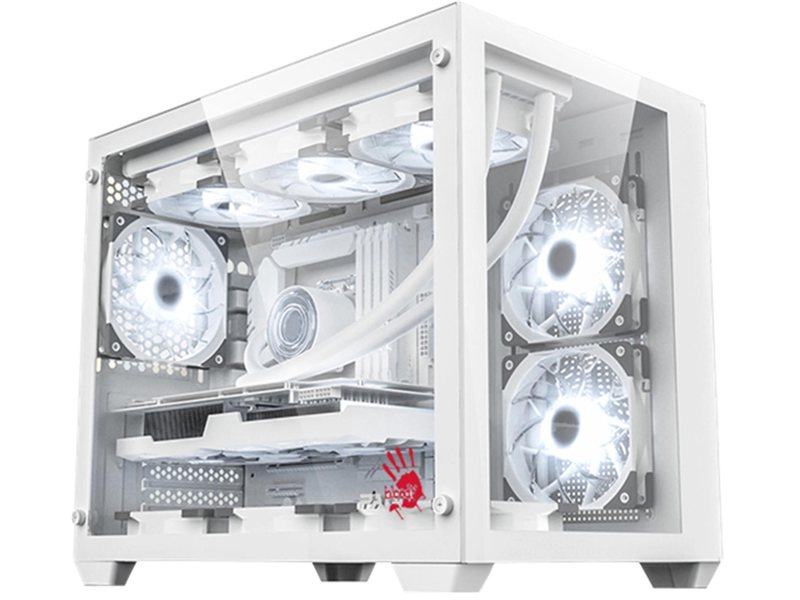 Корпус Bloody BD-CC108 белый без БП mATX 9x120mm 2xUSB3.0 audio bott PSU