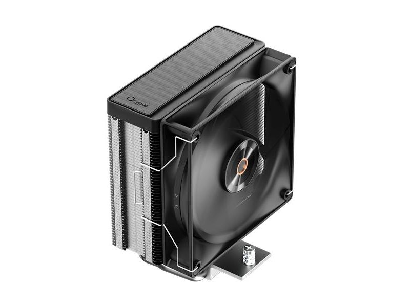 Кулер для процессора/ CPU Cooler Ocypus Delta A40 Elite BK (220W, 4-pin PWM, 156.7mm, Al/Cu, 4x6mm, 1x120mm, 73CFM, 29dBA, 2000RPM, S: 1851/1700/1200/115X, AM5/AM4, black)