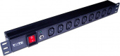 Блок распределения питания Lanmaster TWT-PDU19-10A9C3 гор.размещ. 9xC13 базовые 10A без вилки