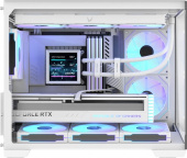 корпус Formula V Line Crystal Z4M Plus White, MATX, TYPE-C*1, USB3.0*1, RIGHT 2x120mm ARGB, BOTTOM 3x120mm ARGB, REAR 1x120mm ARGB