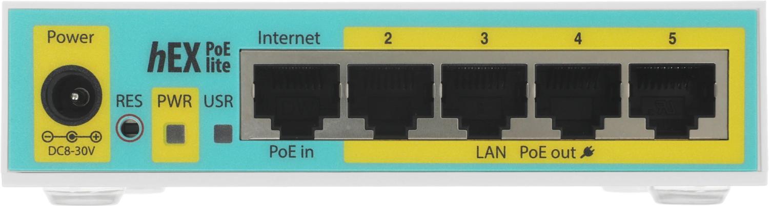 Роутер MikroTik hEX PoE lite (RB750UPR2) 10/100BASE-TX белый