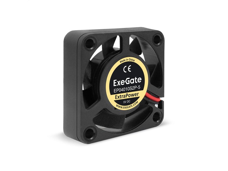 Exegate EX295194RUS Вентилятор 5В DC ExeGate ExtraPower EP04010S2P-5 (40x40x10 мм, Sleeve bearing (подшипник скольжения), 2pin, 7500RPM, 35dBA)
