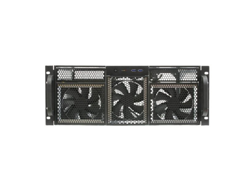 Procase RE411-D2H15-C-48 Корпус 4U server case,2x5.25+15HDD,черный,без блока питания,глубина 480мм,MB CEB 12"x10,5"