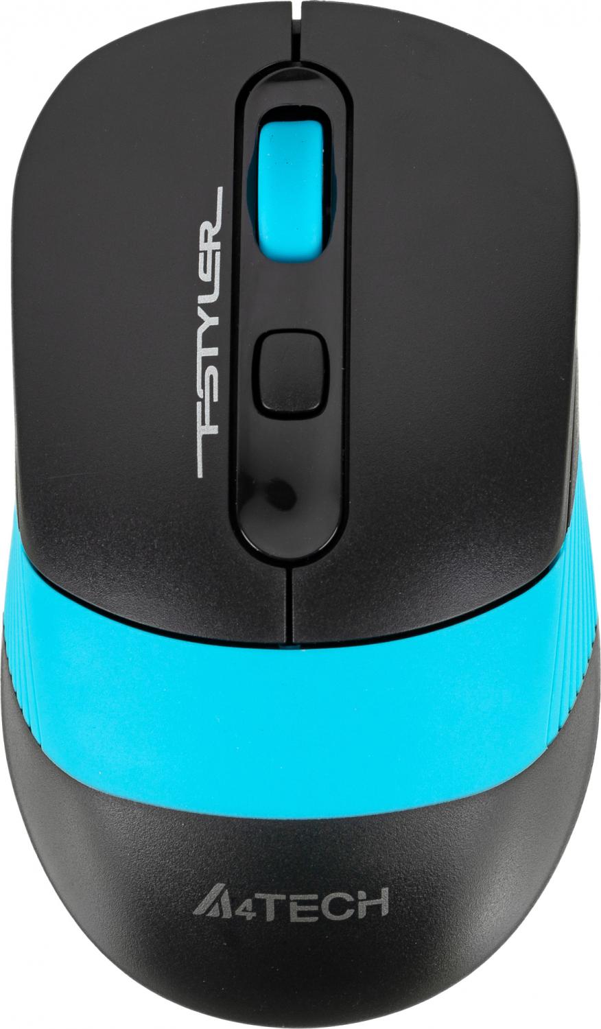 Клавиатура + мышь A4Tech Fstyler FG1010 клав:черный/синий мышь:черный/синий USB беспроводная Multimedia (FG1010 BLUE)
