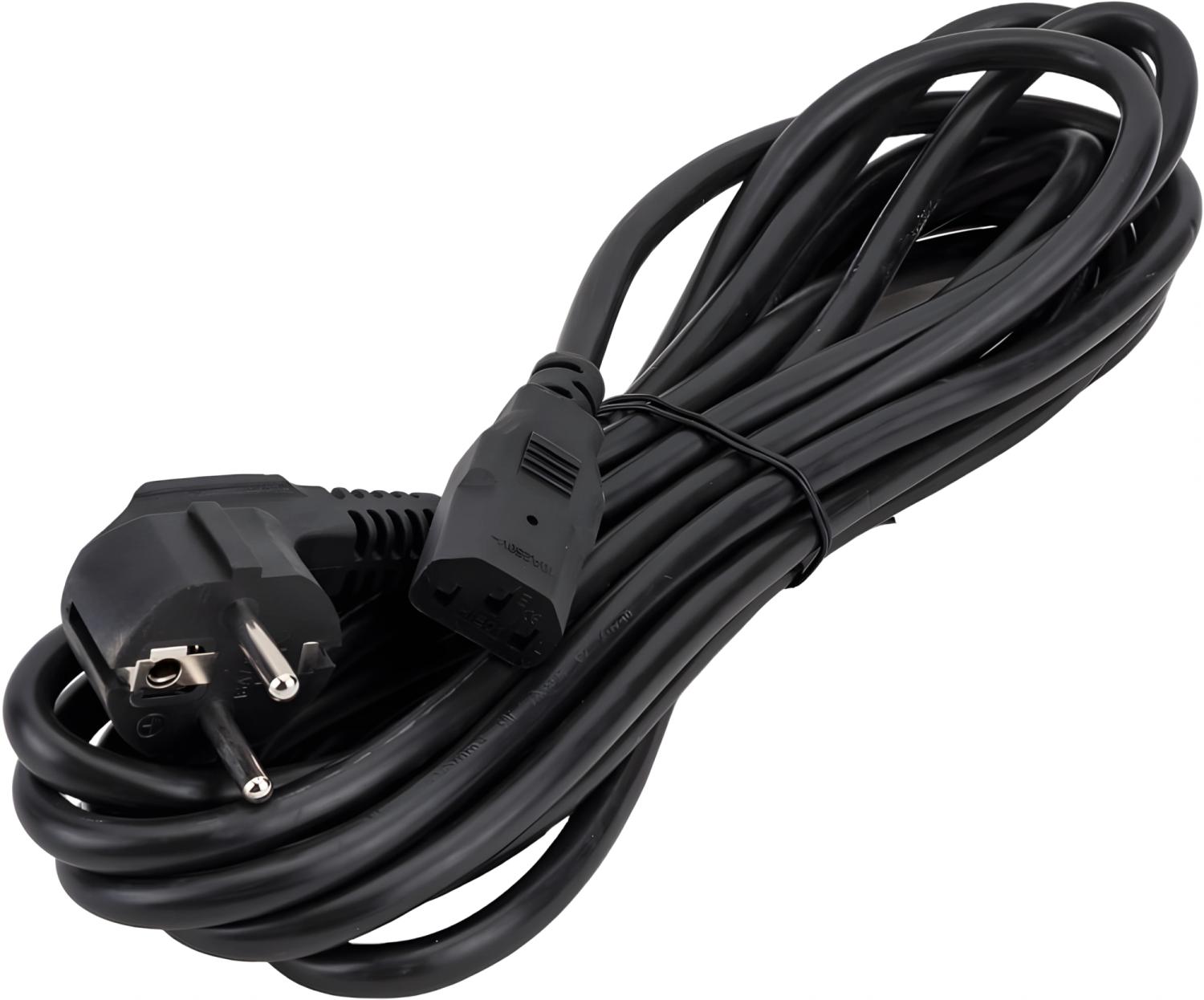 Шнур питания ITK PC-C13D-5M C13-Schuko проводник.:3x1.5мм2 5м 230В 10А (упак.:1шт) черный