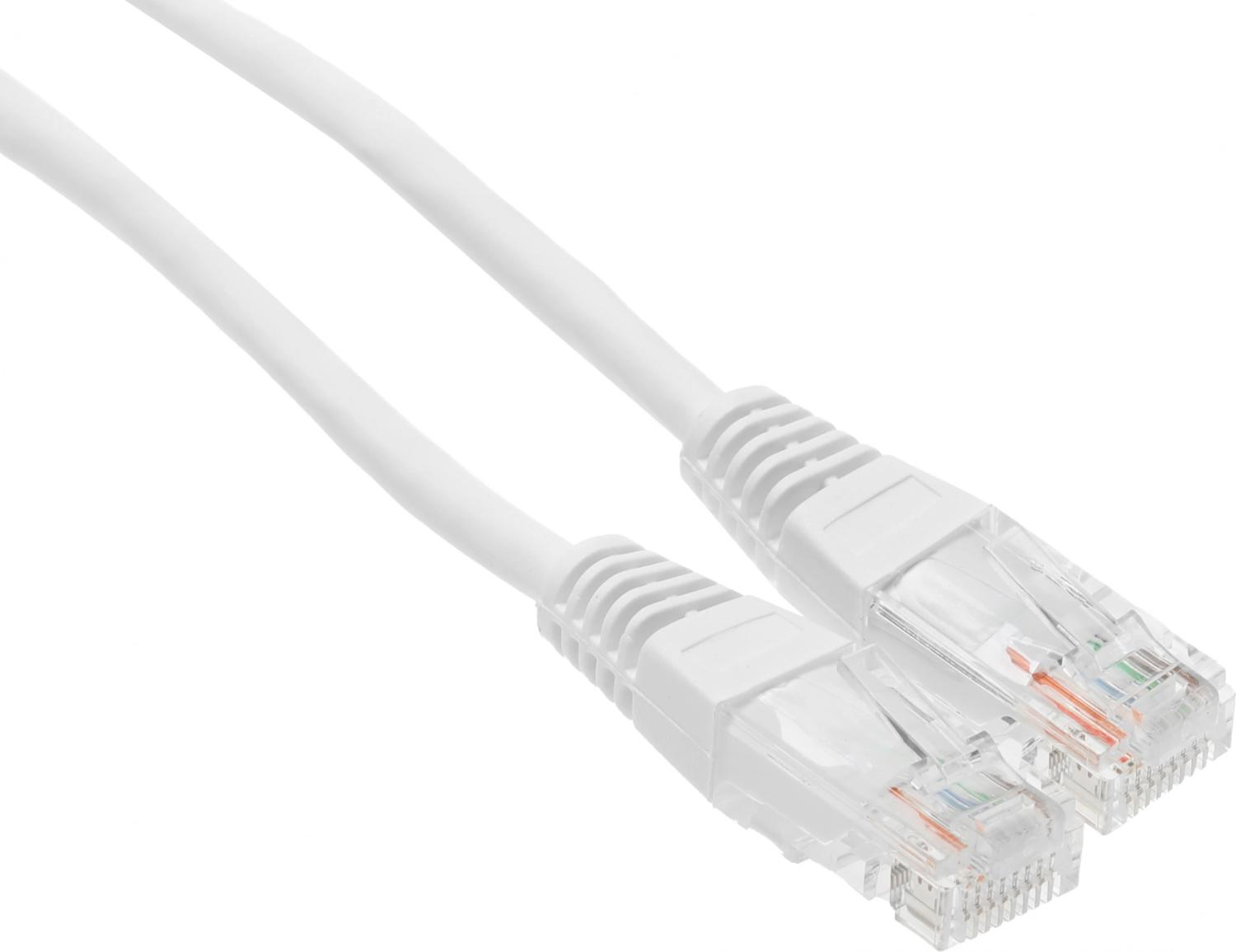 Патч-корд Lanmaster TWT-45-45-5.0-WH UTP RJ-45 вил.-вилка RJ-45 кат.5E 5м белый ПВХ (уп.:1шт)