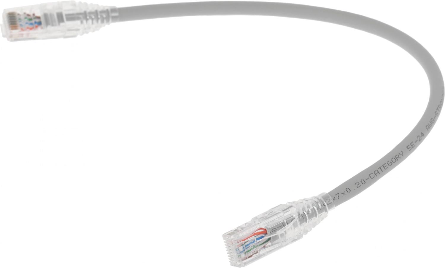 Патч-корд WRline WR-PC-RJ45-UTP-5E-0.3-GY FTP RJ-45 вил.-вилка RJ-45 кат.5E 0.3м серый LSZH (уп.:1шт)