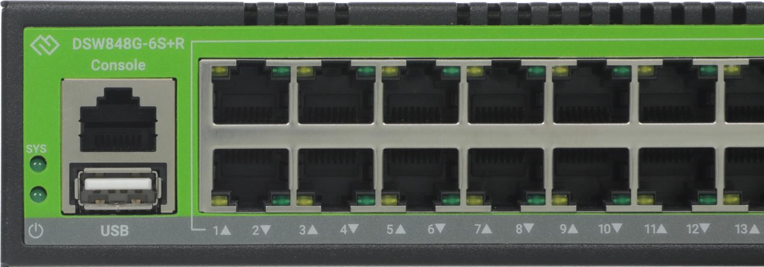 Коммутатор Digma DSW848G-6S+R (L3) 48x1Гбит/с 6SFP+ управляемый