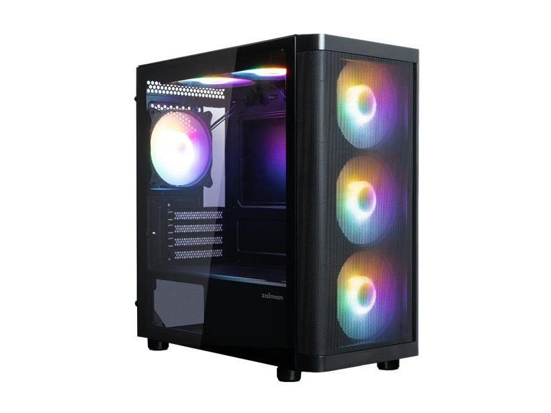 корпус ZALMAN M4 SE, MATX, BLACK, WINDOW, 1xCombo (3.5'' or 2.5''), 1x3.5", 2x2.5", 2xUSB2.0,1xUSB3.0, FRONT 3x120mm FRGB, TOP 2x120mm FRGB, REAR 1x120mm FRGB