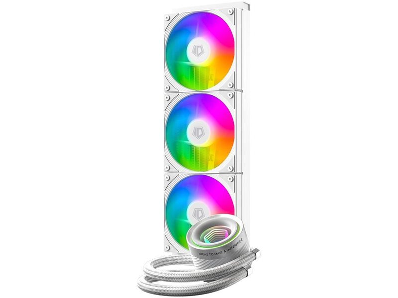 Система водяного охлаждения ID-Cooling FX360 Inf ARGB Soc-AM5/AM4/1200/1700/1851 белый 4-pin 27.2dB Al 350W Ret (FX360 INF WHITE)