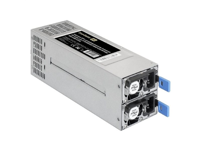 Exegate EX292322RUS Серверный БП с резервированием 2U Redundant 2x800W ExeGate Industrial-RTS800 (APFC, КПД 94% (80 PLUS Platinum), 4 cm fan, 24pin, 2x(4+4)pin, 2PCIe, 2SATA, 6IDE, Cable Management