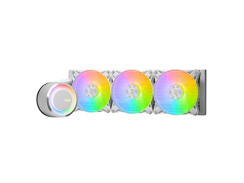 Жидкостная система охлаждения MSI MAG CORELIQUID E360 WHITE 3x ARGB Fan, ARGB Block, Color Box, Pallet packing