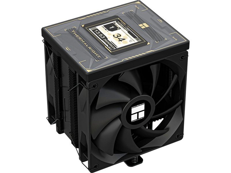 Устройство охлаждения(кулер) Thermalright Burst Assassin Vision 120 Soc-AM5/AM4/1200/1700/1851 черный 4-pin 25.6dB Al+Cu LCD Ret (BA120-VISION-BL)