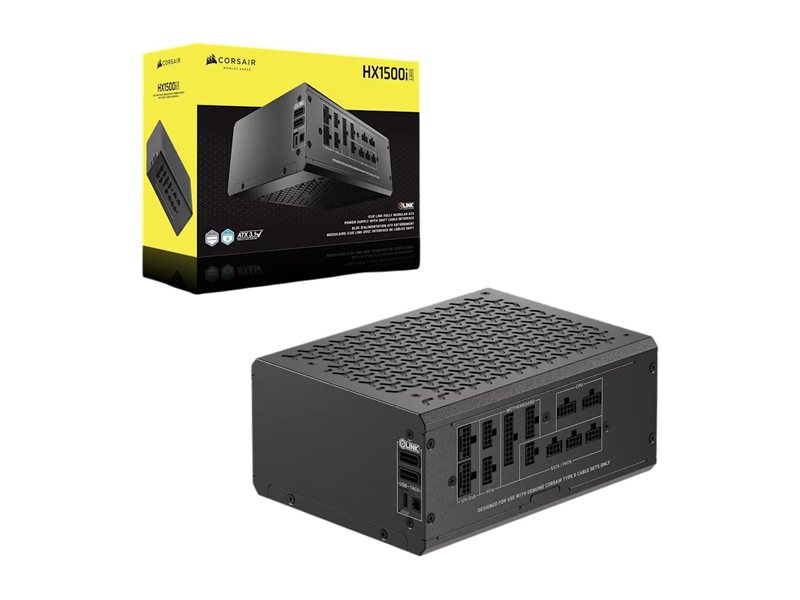 Блоки питания/ Power Supply Corsair HX1500i SHIFT, Model RPS0196, 1500W 80+ Platinum (ATX, 3.1, PCIe 5.1, Full modular, 1x24(20+4)pin, 2x12V-2x6, 2x4+4-pin CPU +12V (EPS), 8x4-pin Molex, 6x6+2-pin PCIe, 12xSATA3, Active, 140x140mm, 150x200x86mm, APFC, Pow