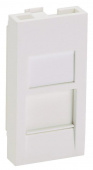 Вставка Panduit CFA1FSAW-X прямая со шторкой 22.5x45 1xMini-Com пвх белый (упак.:10шт)
