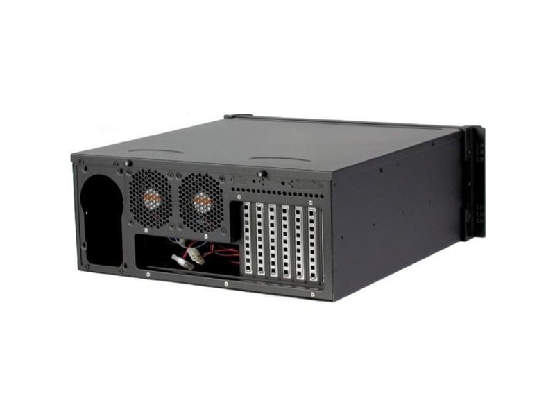 Procase B441-B-0 черный {4U глубина 450мм, внешн 2x5.25, 1x3.5, внутр 7xHDD, MB 12"x9,6", без Б/П PS2}