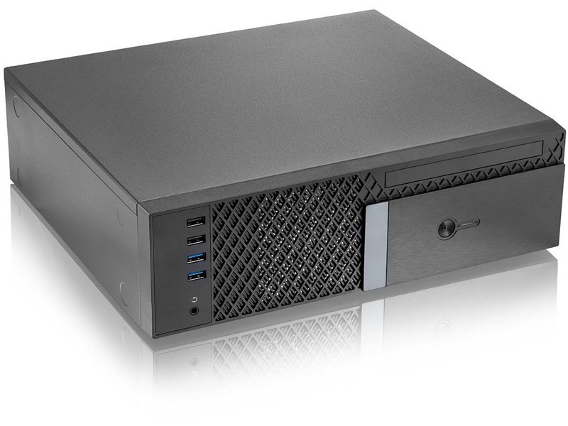 Корпус с блоком питания 300Вт./ Case Foxline FL-1001 mATX case, black, w/PSU TFX 300W, w/2xUSB2.0+2xUSB3.0, w/1xcombo audio, w/pwr cord, w/ 8cm FAN