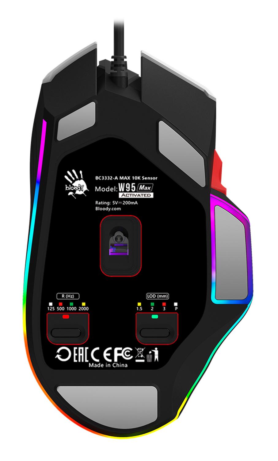 Мышь A4Tech Bloody W95 Max Naraka белый/рисунок оптическая 12000dpi USB 10but