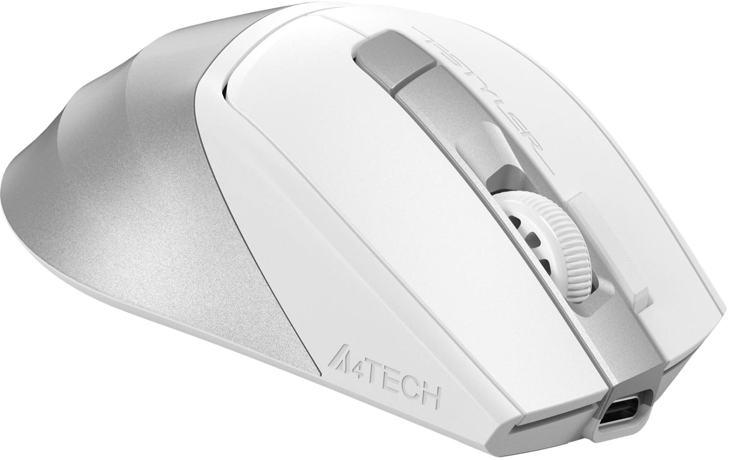 Мышь A4Tech Fstyler FG45CS Air2 белый/серебристый оптическая 2000dpi silent беспров. USB для ноутбука 7but (FG45CS AIR2 USB (SILVER WHITE))