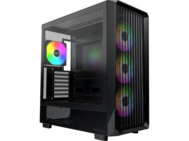 Корпус Montech X5 черный без БП ATX 4x120mm 1xUSB2.0 1xUSB3.0 audio bott PSU