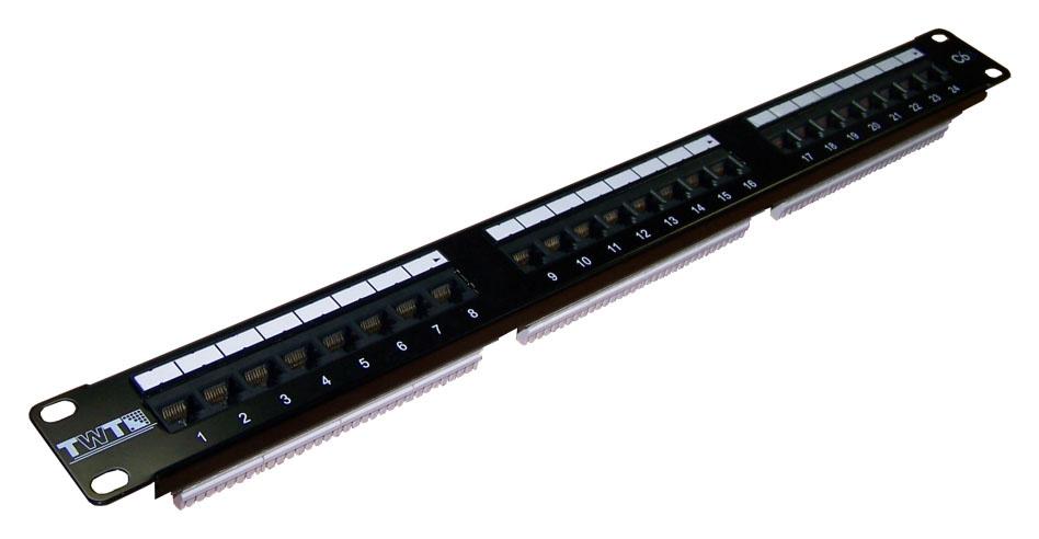 Патч-панель Lanmaster TWT-PP24UTP/6 19" 1U 24xRJ45 кат.6 UTP
