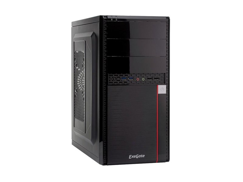 Корпус EXEGATE MINITOWER  mATX W/PSU 2xUSB+2xUSB30 аудио черный MA-371X EX277439RUS