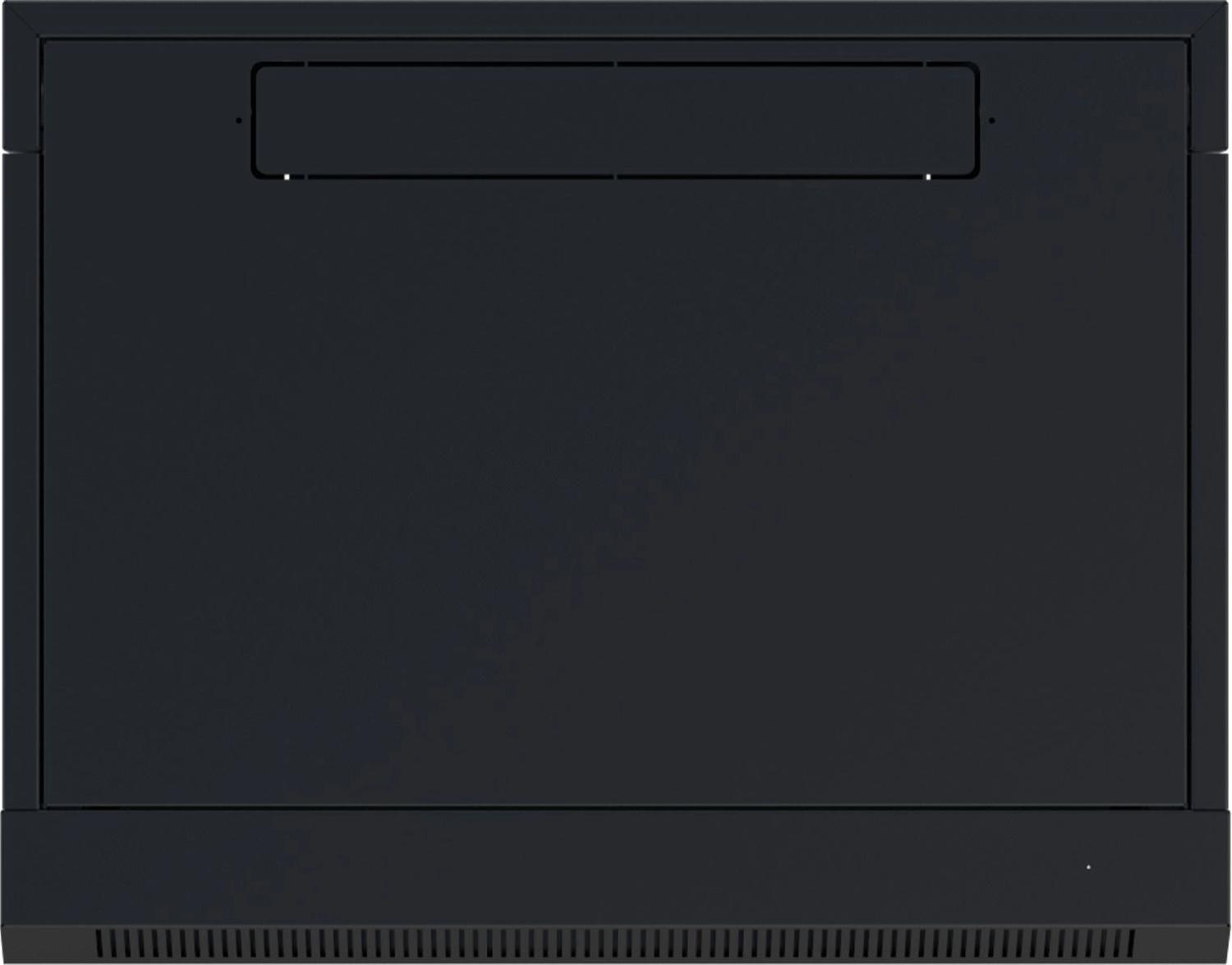 Шкаф коммутационный NTSS (NTSS-W9U6045GS-2BL) настенный 9U 570x450мм пер.дв.стекл 60кг черный 20.1кг 220град. IP20