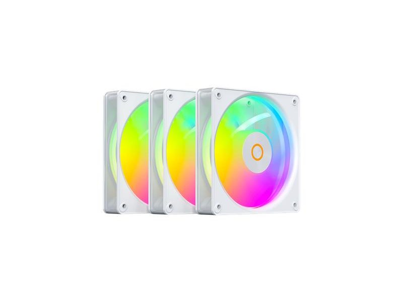 Вентилятор для корпуса Ocypus Gamma F12 Elite WH ARGB 3 IN 1, 120x120x25mm, 4-PIN PWM, 600-1800 RPM, 26 DBA MAX, HYDRO BEARING
