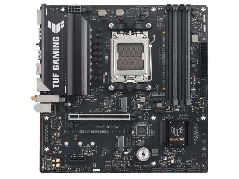 Материнская плата ASUS TUF GAMING A620AM-PLUS WIFI AM5 mATX 4xDDR4 PCIEx16 2xPCIEx1 2xM.2 2xDP HDMI 2.5GLAN WIFI 6