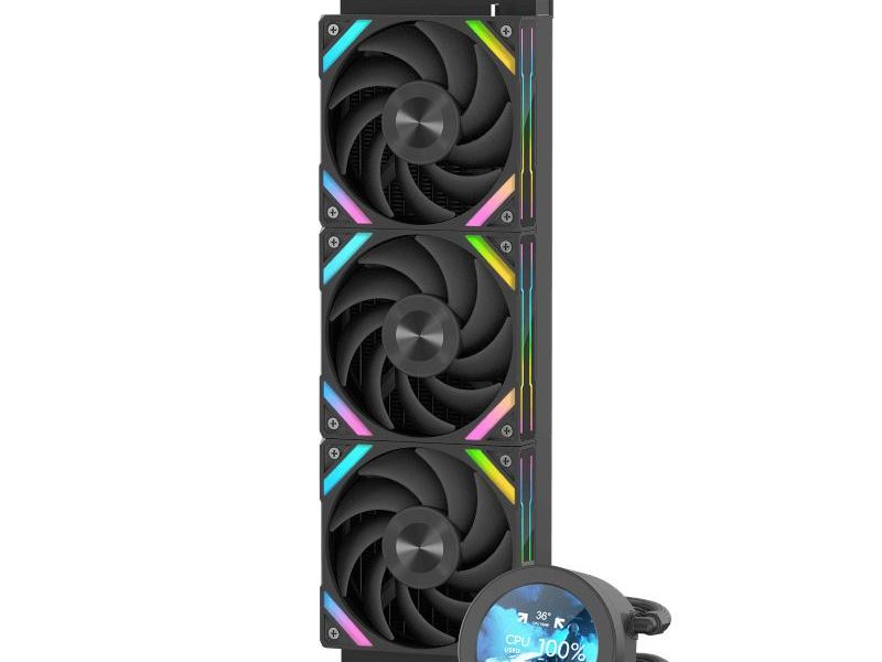 Водяное охлаждение для процессора/ Water Cooling System SAMA Q70 Black (360mm, LED temp., Black, ARGB/ Fans: 3x120mm, 86CFM, 30dBA, 2600RPM/ Pump height 64mm, 30dBA, 2800RPM, Rad thickness 27mm/ S: 1851, 1700, 1200, 20XX, 115X, AM5, AM4)