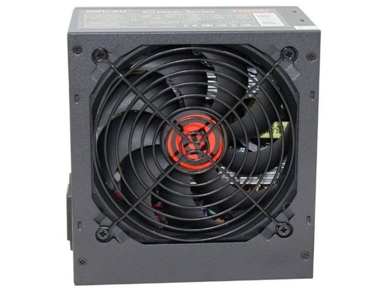 Ginzzu CB700 12CM black,24+4p,2 PCI-E(6+2), 6*SATA, 3*IDE,оплетка MB, кабель питания