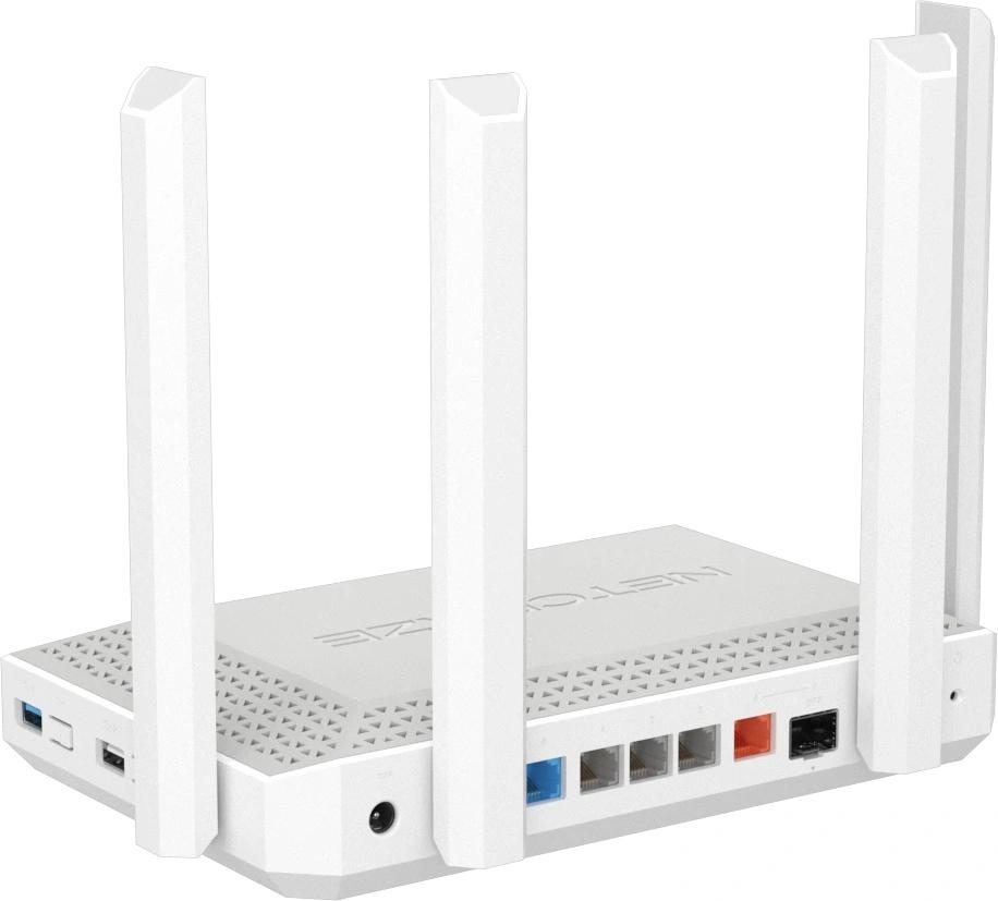 Роутер беспроводной Keenetic Netcraze Giga (NC-1012) AX3000 10/100/1000BASE-TX/SFP/4g ready белый