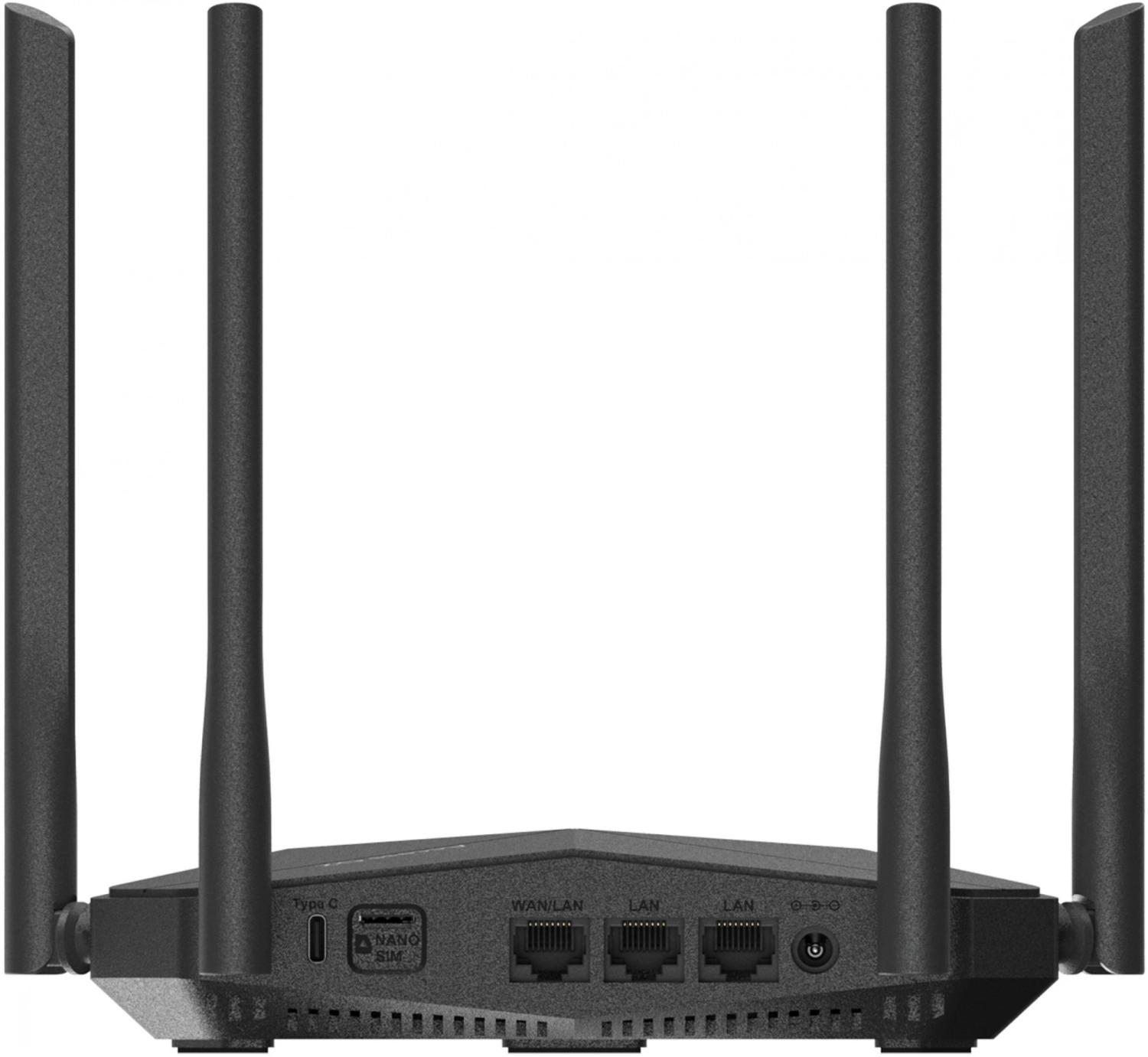 Роутер беспроводной Digma DWR-N302LTE N300 10/100BASE-TX/3G/4G cat. 4 черный