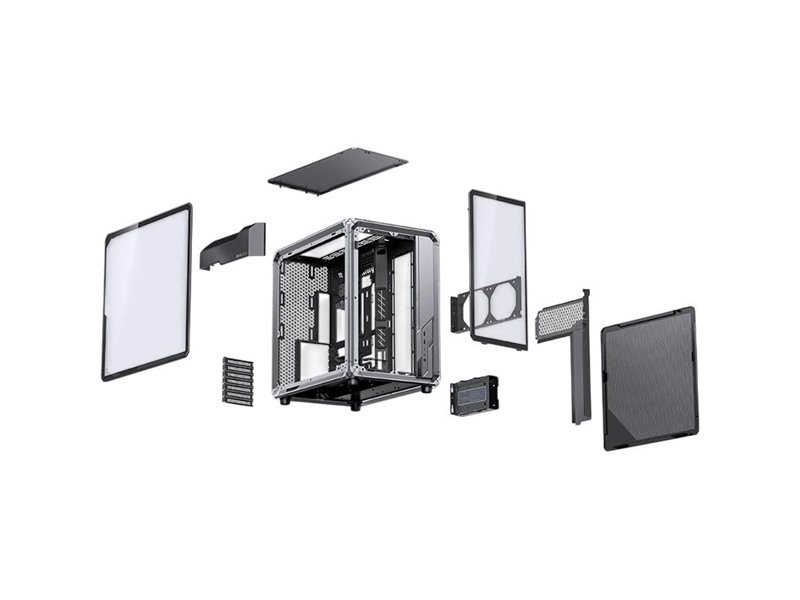 Корпус без блока питания/ Case JONSBO X400 Pro, Midi-Tower, TG, no fan, 2xUSB-A 3.0 + 1xUSB-C 3.2, ATX, mATX, mITX Grey