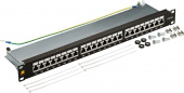 Патч-панель Lanmaster LAN-PPL24S6A 19" 1U 24xRJ45 кат.6A STP