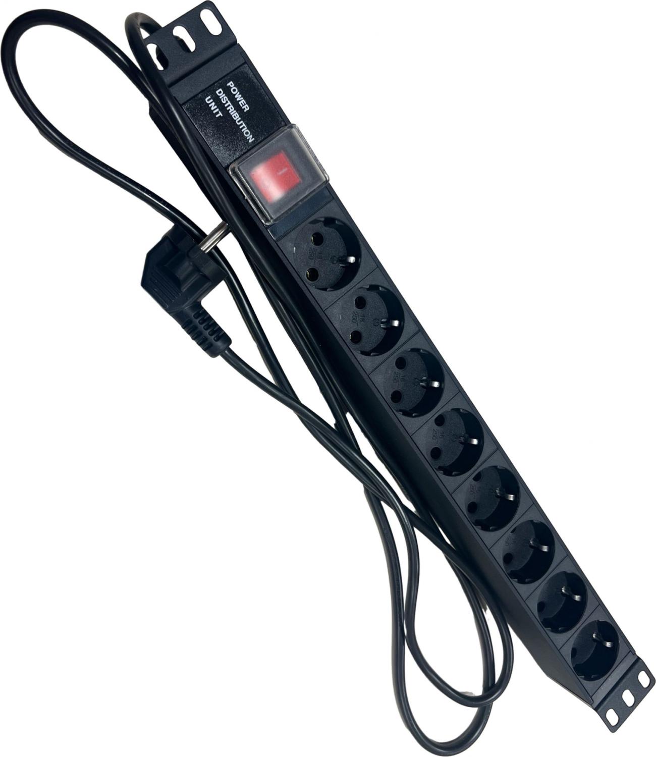 Блок распределения питания NTSS NTSS-PDU-DA2034 гор.размещ. 8xSchuko базовые 16A Schuko 1.8м