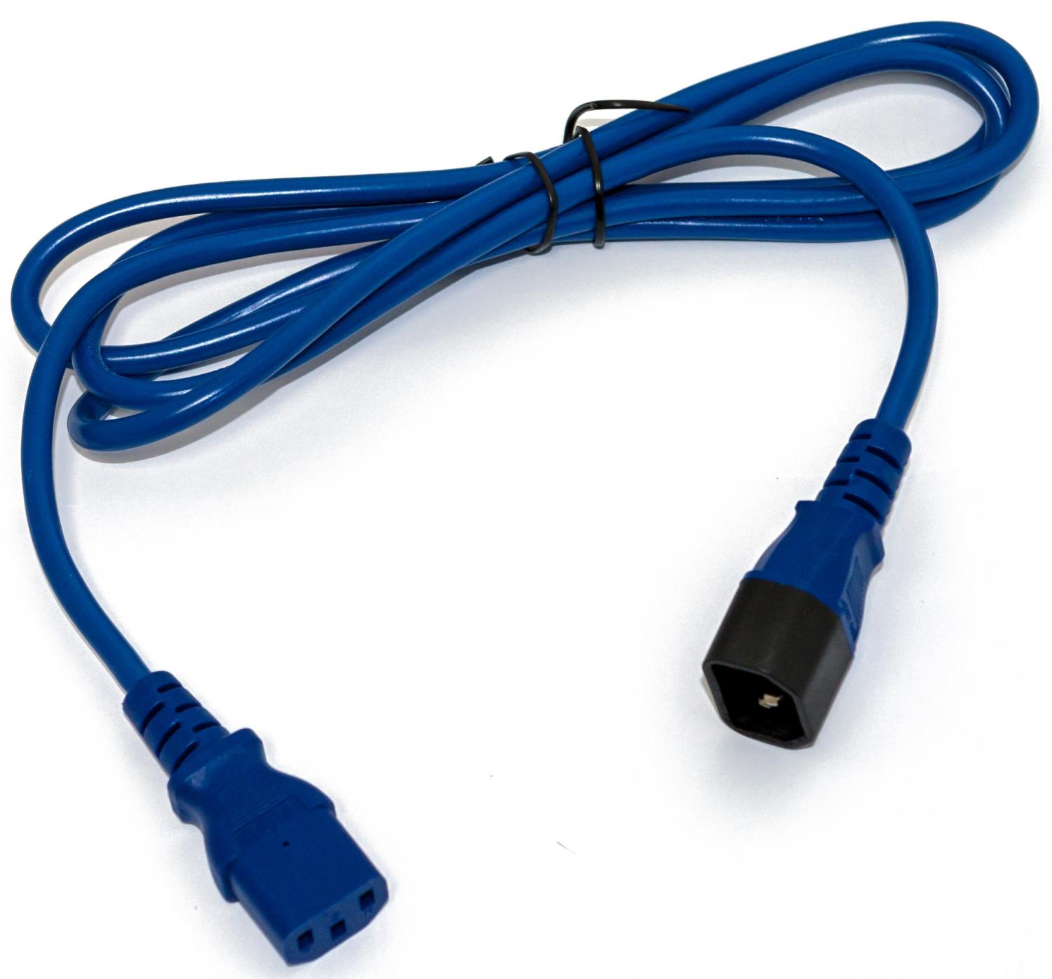 Шнур питания Lanmaster LAN-PP13/14-1.0-BL C13-С14 проводник.:3x0.75мм2 1м 220В 10А синий