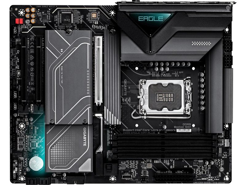 Материнская плата Gigabyte Z890 EAGLE WIFI7 PLUS Soc-1851 Intel Z890 ATX AC`97 8ch(7.1) 2.5Gg RAID+DP