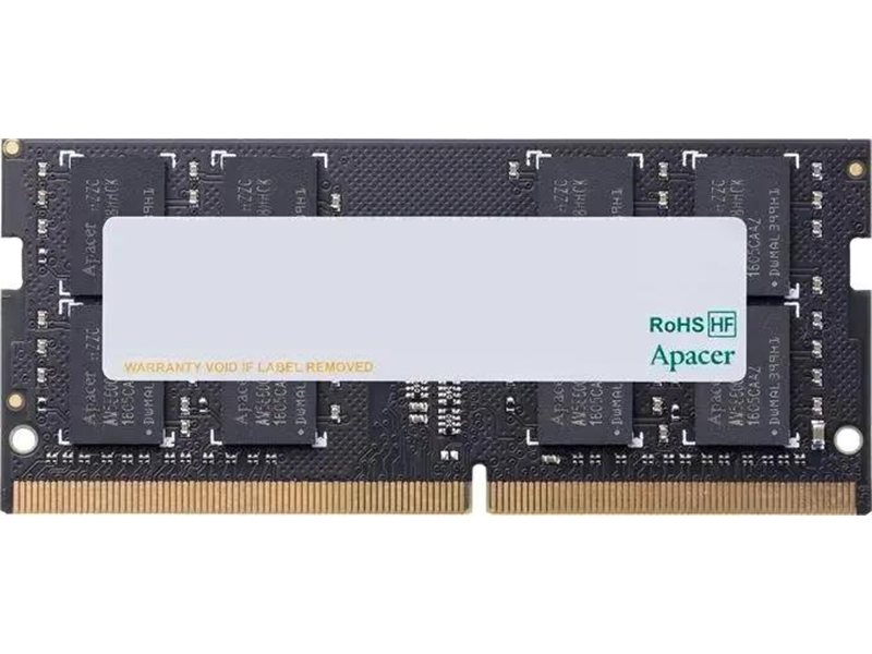 Оперативная память Apacer  DDR4   32GB  2666MHz SO-DIMM (PC4-21300) CL19 1.2V (Retail) 2048*8  3 years (AS32GGB26CRBBGH)