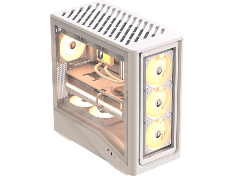Корпус Formula V Line Air Power G9 DUO PA White, ATX, TYPE-C*1, USB3.0*2, MESH/GLASS FRONT PANEL, FRONT 3x PERFORMANCE ARGB, REAR 1x PERFORMANCE ARGB