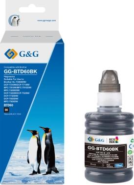 Чернила G&G GG-BTD60BK черный135мл для Brother HL-T4000DW, DCP-T510W, DCP-T710W, MFC-T810W, MFC-T910DW, MFC-T4500DW, DCP-T420W, DCP-T520W, DCP-T720DW, DCP-T820DW, MFC-T920DW