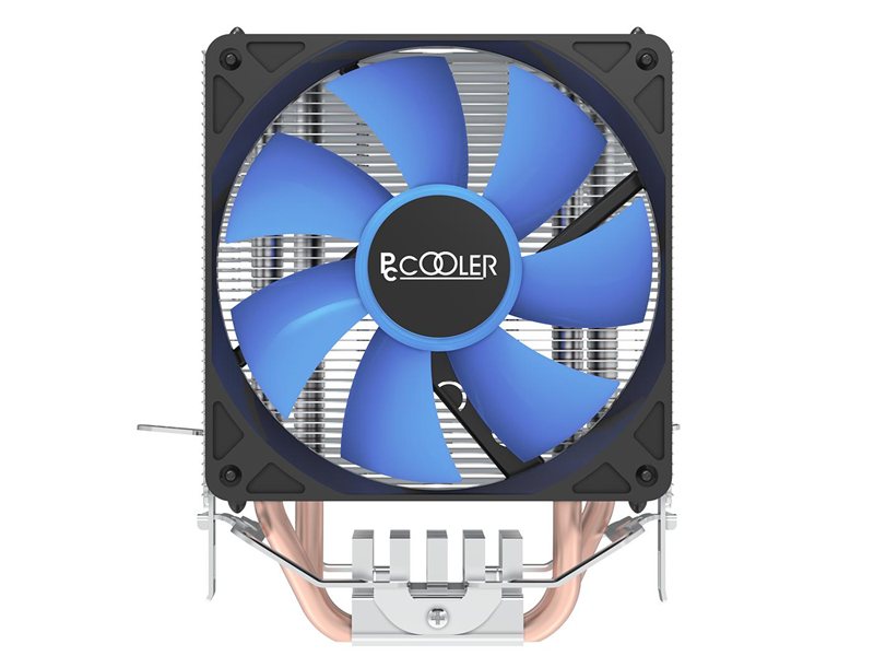 Кулер для процессора/ CPU Cooler PCCooler S93 V2 (100W, 3-pin, 125mm, Al/Cu, 2x6mm, 1x92mm, 48CFM, 22dBA, 2200RPM, S: 1700/1200/115X, AM5/AM4, silver, black)