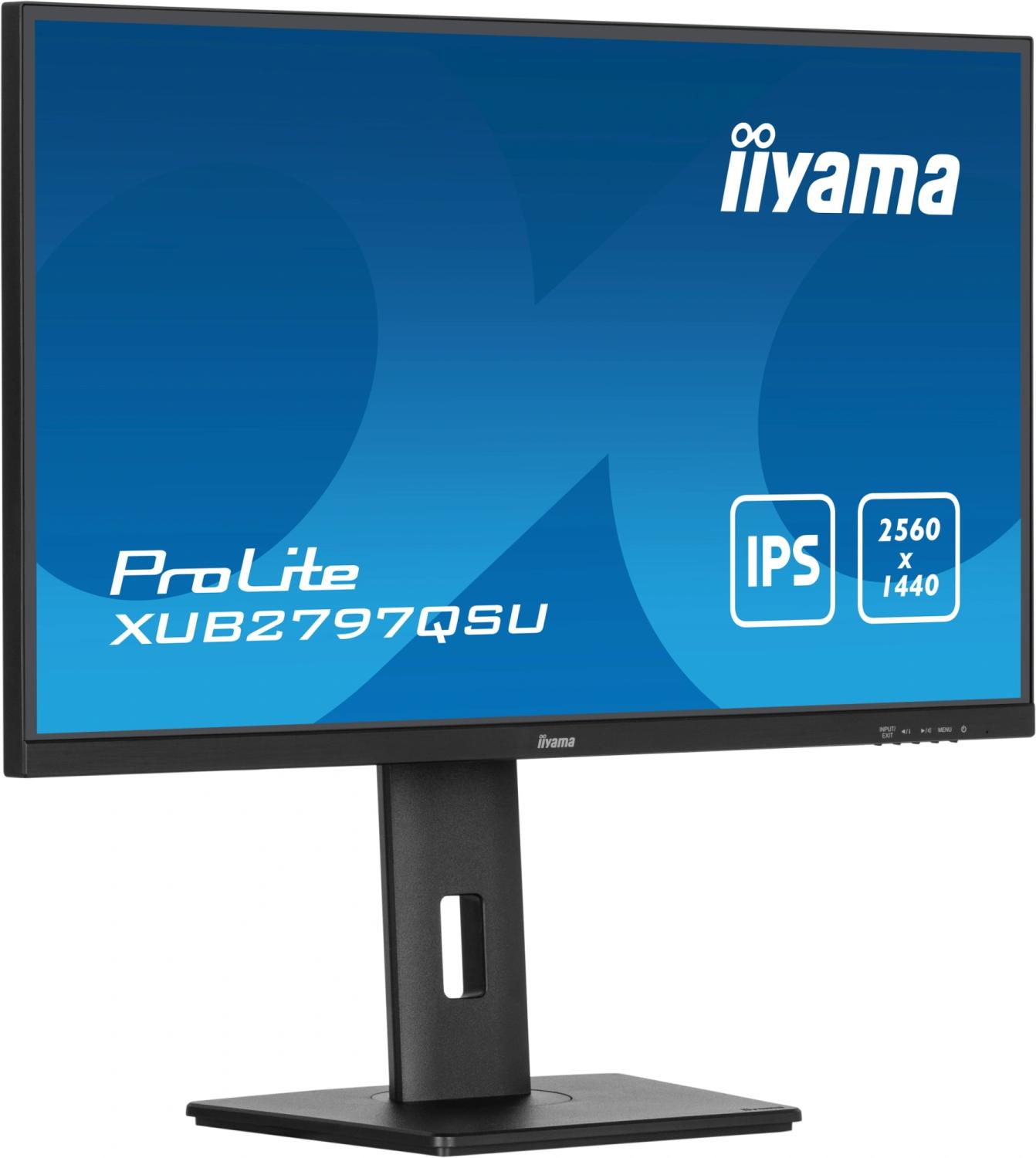 Монитор Iiyama 27" ProLite XUB2797QSU-B2 черный IPS LED 16:9 HDMI M/M матовая HAS Piv 300cd 178гр/178гр 2560x1440 100Hz DP 2K USB 5.7кг