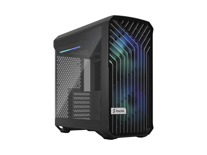 Корпус ПК без блока питания/ Case Fractal Design Torrent Compact RGB TG Light Tint, Midi-Tower, 2x180mm RGB, 2xUSB-A 3.2 + 1xUSB 3.2 Type-C E-ATX, SSI-CEB, ATX, mATX, mITX Black